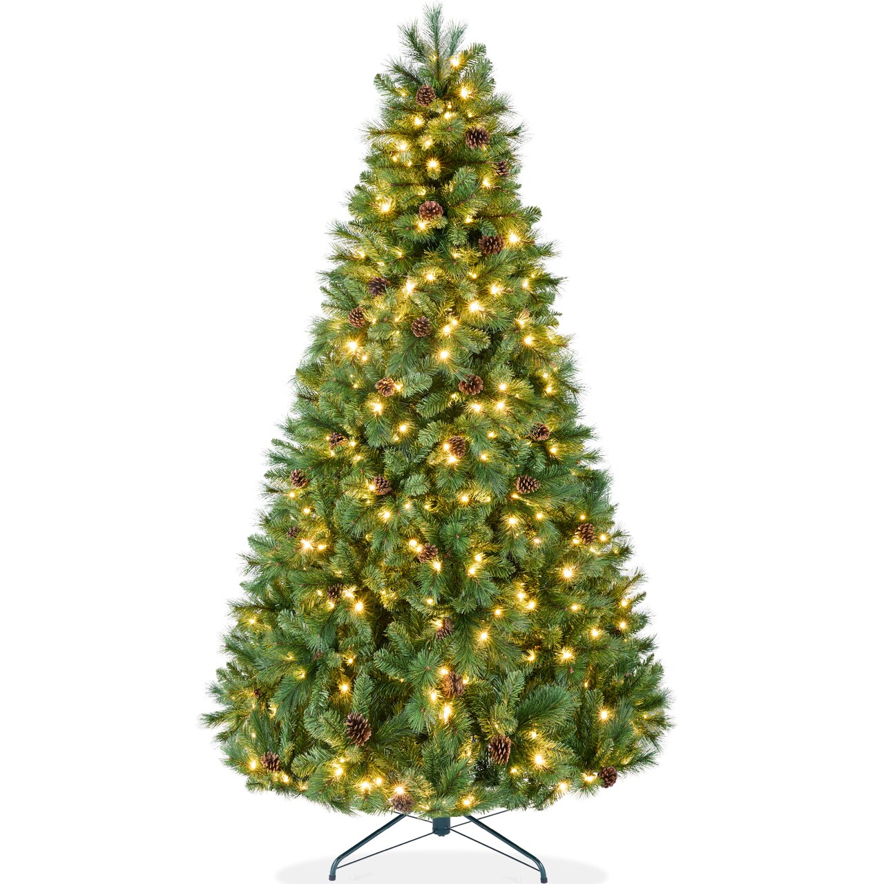 Best Choice Products Pre-Lit Scotch Pine Christmas Tree w/ 2-In-1 LED Lights